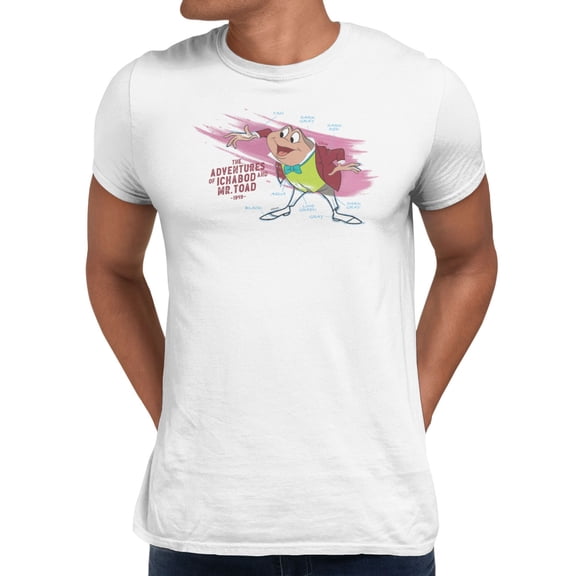 Disney The Adventures of Ichabod and Mr. Toad Men's T Shirt (White, S-XXXL)