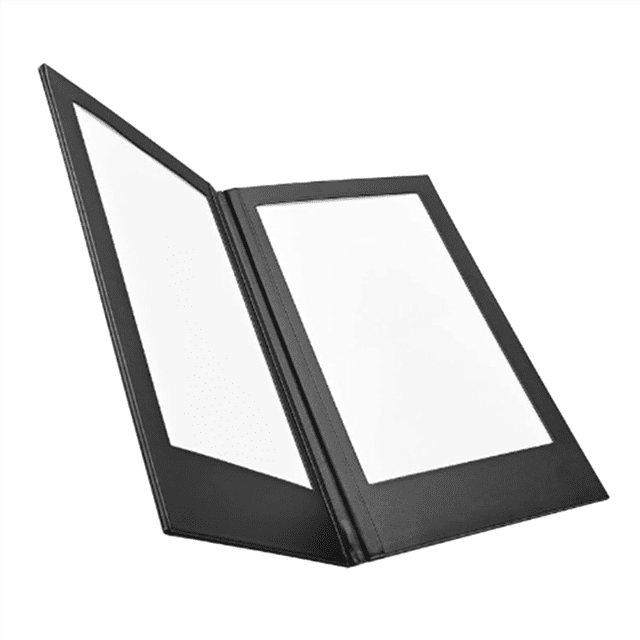 Menú con Luz LED Recargable, Libro de Exhibición de de PU, Libro de Dos Páginas para Bares, Restaurantes y Clubes Nocturnos