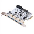 thumbnail image 1 of Tarjeta de Expansión PCI-e Tipo C USB 3.0. Controlador PCI Express PCI-e A USB 3.0. Adaptador de Tarjeta PCIE de 5 Puertos + 1 Puerto USB 3.1., 1 of 5