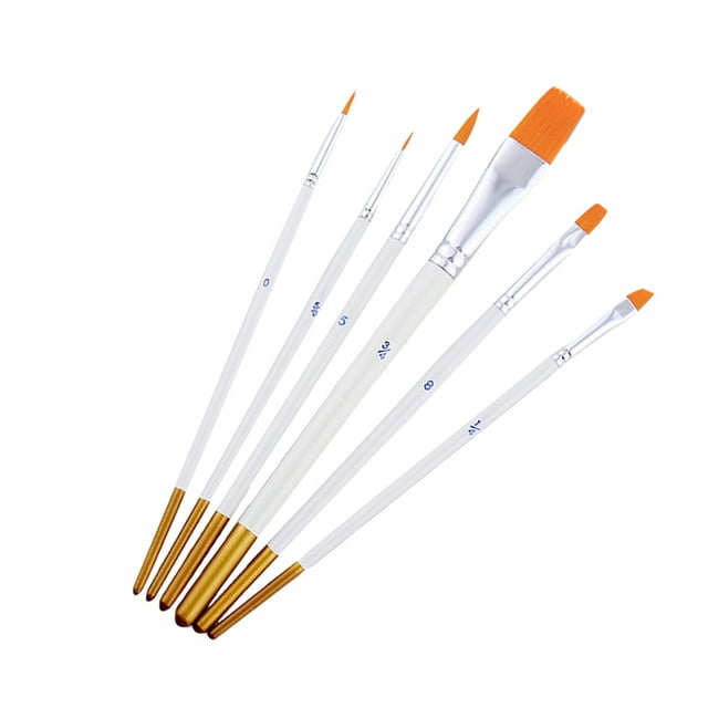 HINTRMENT Bakery Accessories 6PCS ABS Cake Brush Set For Fondant Decorating Gumpaste Painting Professional Users