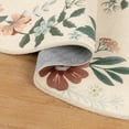 thumbnail image 3 of MeyJey Floral Hallway Runner, 2’x8’ Washable Runner Rug Non-Slip, Ultra-Thin Soft Stain Resistant Low-Pile Carpet for ‎Kitchen Laundry Bathroom Bedroom, Beige, 3 of 16
