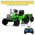 thumbnail image 4 of 12V Kids Ride on Tractor Electric Battery Powered 6-Wheeler Ride on Toys with Remote Control, MP3 Player, Green, 4 of 11