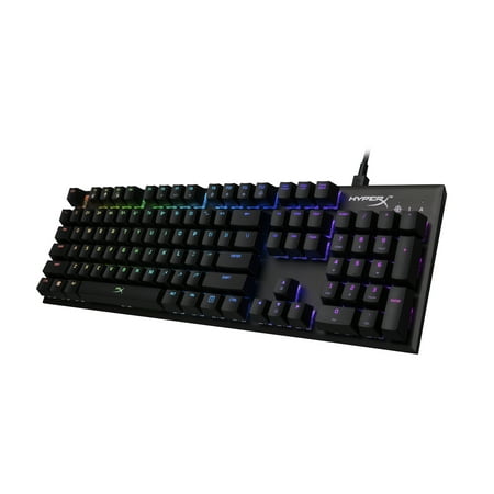 HyperX - Alloy FPS Full-size Wired Mechanical Kailh Speed Silver Switch Gaming Keyboard with RGB Back Lighting - Black
