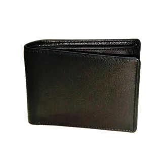 Coach Men's Small Bifold Pebbled Leather Card Case (Black