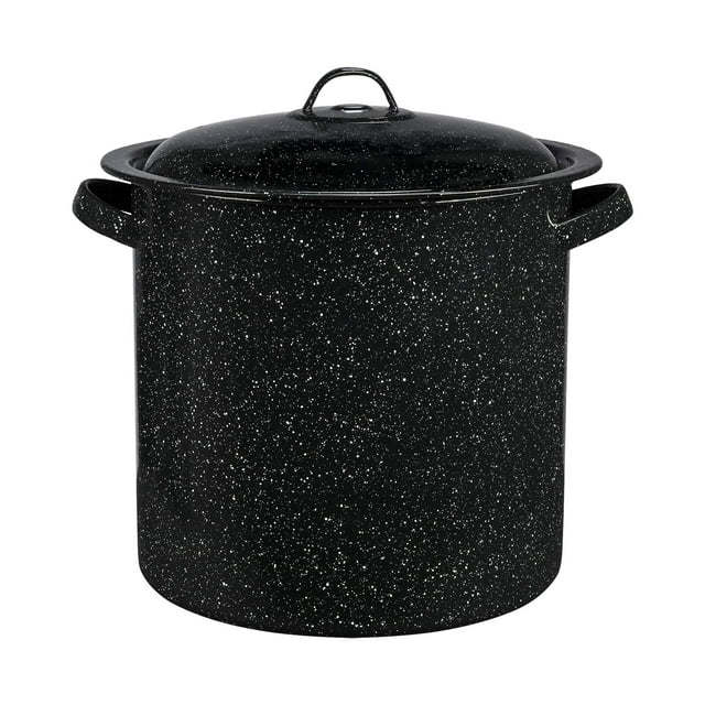 Granite Ware Vaporera con tapa de 15,5 cuartos. Acero esmaltado perfecto para mariscos, sopas o salsas.