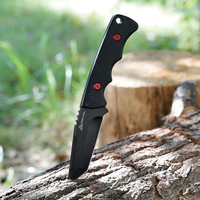 Ozark Trail Eagle Rock 7.5 inch Fixed Blade Black Tanto - Walmart.com