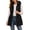 Black, variant on Levmjia Women's Hooded Vest Zip Up Quilted Padded Gilet Detachable Hood Drawstring Waist Sleeveless Outerwear with Pockets