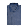 Tommy Hilfiger Men's Wrinkle Resistant Collar Spread Long Sleeve Dress Shirt 17-17.5/Indigo Blue