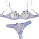 thumbnail image 1 of Gibobby Ropa interior mujer Lencería de Malla Sexy para Mujer Conjunto de Ropa Interior de Vendaje Envoltura de Pecho Bragas Huecas Conjunto de Sujetadores(Morado, G), 1 of 4