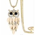thumbnail image 2 of Women Sweater Chain Owl Design Crystal Pendant Necklaces Long Necklace Large Pendant for Women,Gold, 2 of 2