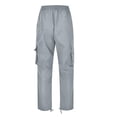 thumbnail image 3 of Liacowi Men Baggy Cargo Pants Elastic Waist Wide Leg Pants Loose Fit Straight Trousers Casual Jogger Pants with Zipper Pockets Club Streetwear, 3 of 6