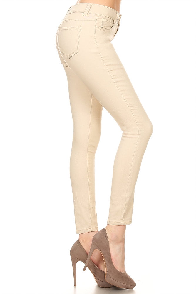 womens beige jeggings