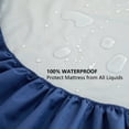 thumbnail image 3 of Blue Mattress Protector Waterproof Bed Cover Full Size Mattress Pad Cover 12'' Deep Pocket Fitted Sheet, 3 of 7