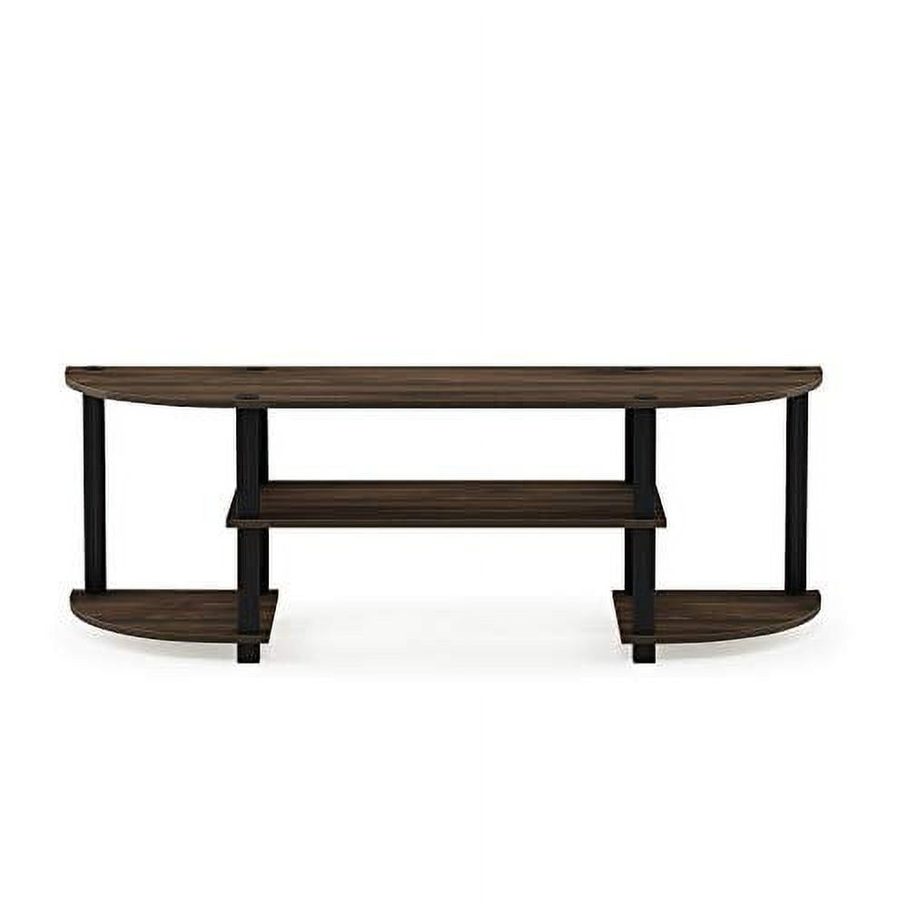 Furinno 11058CWN-BK Turn-S-Tube Wide TV Entertainment Center, Columbia Walnut & Black - 15.9 x 47.25 x 13.4 in.