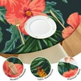 thumbnail image 4 of Floral fitted round tablecloth with durable stretch polyester, washable and waterproof, fits 44-52 inch tables, big size edition, 4 of 7