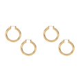 thumbnail image 4 of Minnieouse diámetro 6 cm aros circulares pendientes de declaración lisos únicos personalidad de la moda joyería de las mujeres accesorio de Oro/30mm 2piezas, 4 of 6