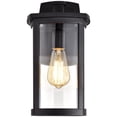 thumbnail image 3 of RADIANCE goods Transitional 1 Light Textured Black Outdoor Wall Sconce 14" Height, 3 of 12