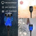 thumbnail image 3 of Solar Lights Outdoor Waterproof Blue, Upgraded 4 Pack Solar Torch Lights with Flickering Flame, Mini Solar Outdoor Garden Lights Tiki Torches for Outs, 3 of 5