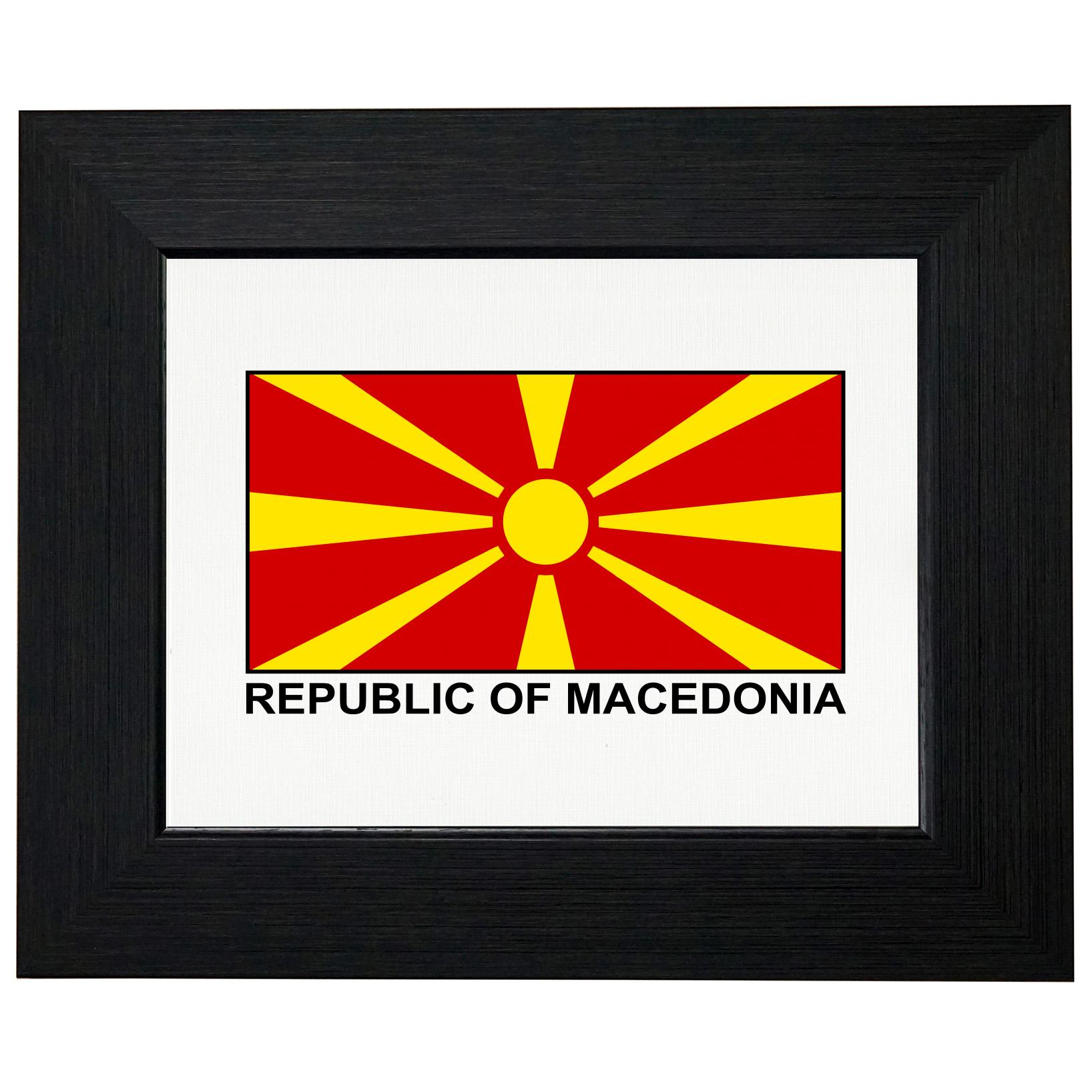 Republic of Macedonia Flag Special Vintage Edition Framed Print