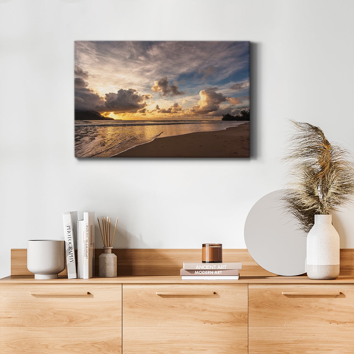 Wexford Home Sunset in Hanalei Bay Premium Gallery Wrapped Canvas, 12" x 18" - Ready to Hang