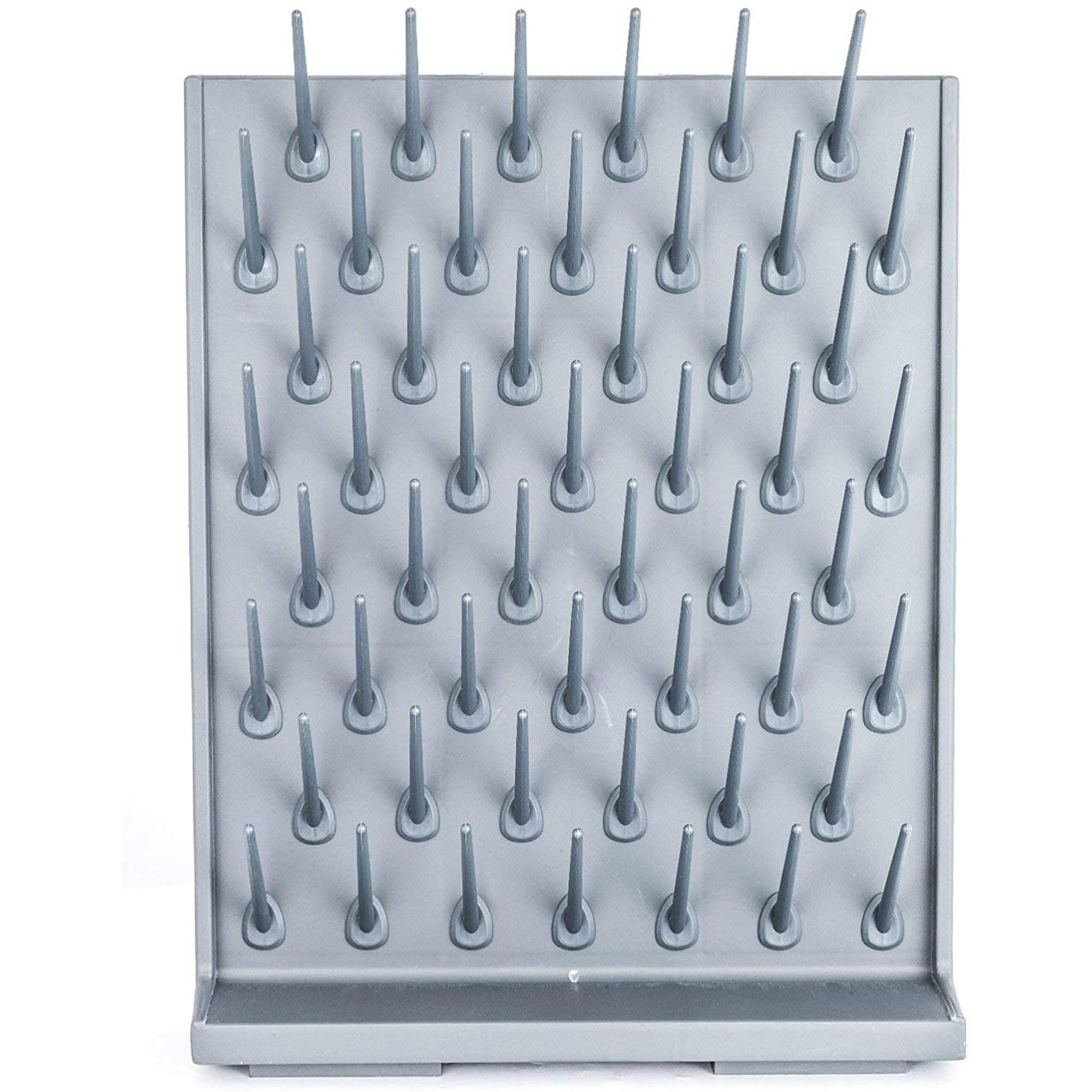 INTBUYING Drying Rack Laboratory Glassware Wall Mount Glassware Drying Rack 52 Detachable Pegs Lab Drying Draining Rack Cleaning Equipment Grey Walmart