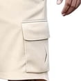 thumbnail image 6 of Bovxnpu Men's Clothing Set 2 Piece Outfits Tracksuit Men Short Sleeve Crew Neck Top Multi Pocket Elastic Waist Shorts Set, 6 of 7