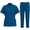 Y Navy, variant on Womens Sweat Suits 2 Piece Set Clearance Scrubs for Women Set Stretch V Neck Scrub Top Jogger Pant Nursing Working Scrubs Sets Breathable Casual Outfits