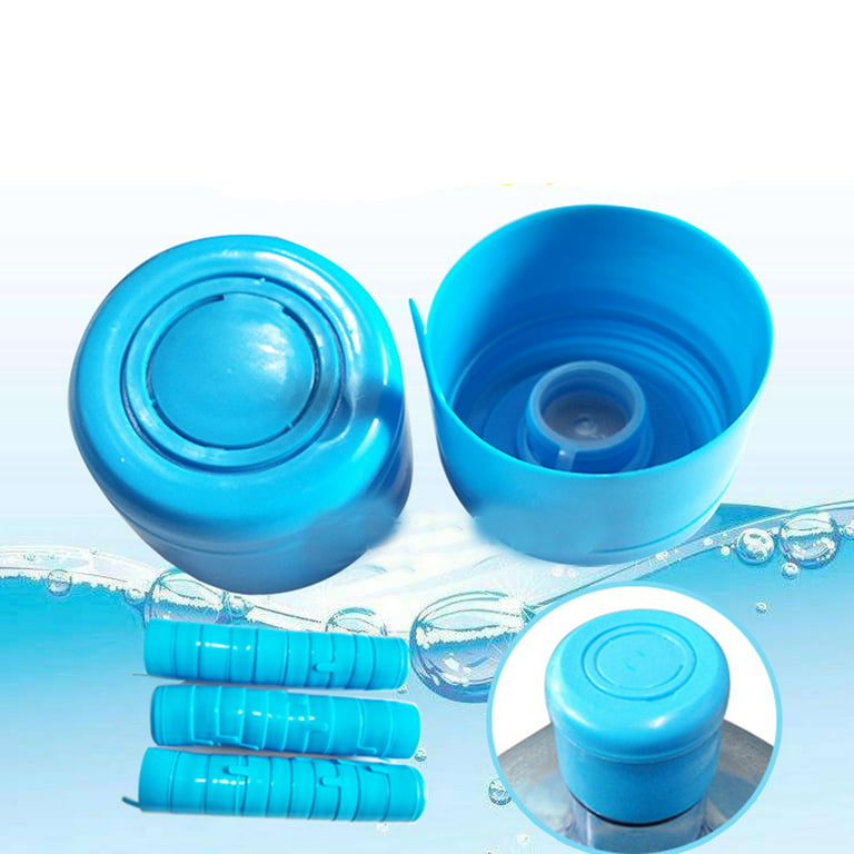 3 & 5 Gallon Water Jug Caps Reusable - Non-Spill 55mm Water Bottle  Caps,Silicone Replacement Cap Lids Anti Splash 3 Pack，Leak Free