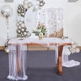 thumbnail image 3 of Camino de mesa de tul blanco, mantel de tul perlado, mantel blanco, velo de novia, telas para arco de boda, decoraciones para mesa de postres, 3 of 4