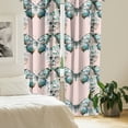 thumbnail image 2 of Ambesonne Skulls Butterflies Curtains, Gothic Splashes, Pair of 28"x63", Pale Rose Teal and Umber, 2 of 5