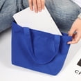 thumbnail image 5 of Muka Blank Small Canvas Tote Bag for Kids, Cotton Lunch Bag, Handheld Grocery Shopping Bag - 11.8" W x 7.9" H x 3.9" D-Coffee, 5 of 7
