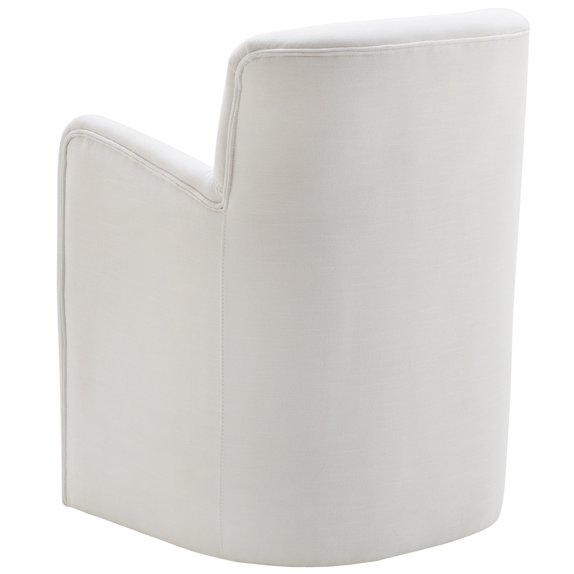 24" Wide Modern Dining Chair Performance Fabric Upholstered Dining Armchair for Kitchen Dining Room Living Room (Ivory)