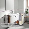 thumbnail image 7 of Narrow Laundry Cart with Wheels,3 Baskets and 45L Laundry Bag Metal Rolling Cart for Small Space,Laundry Room Organization and Storage for Bathroom Living Room Apartment Dorm, 7 of 7