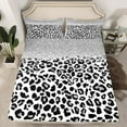 thumbnail image 2 of Feelyou Luxury Cheetah Print Full Size Sheets, Fashion Sequin Print Bed Sheets, Chic Abstract Sheet Sets, Microfiber Bedroom Decor, 4pcs, 2 of 7