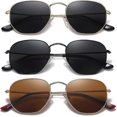 thumbnail image 1 of High quality Polarized Hexagon Sunglasses for Women Men Polygon Square Sun Glas, 1 of 5