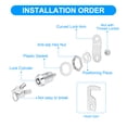thumbnail image 5 of 1/8 Inch Cabinet Locks with Iron Key, Cam Replacement Lock Cylinder Toolbox Lock Keyed Alike, Silver 2 Pack, 5 of 8
