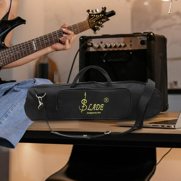 HEMOTON FRCOLOR Trumpet Carrying Bag with Adjustable Shoulder Strap, Thick Padded Case for Musical Instrument