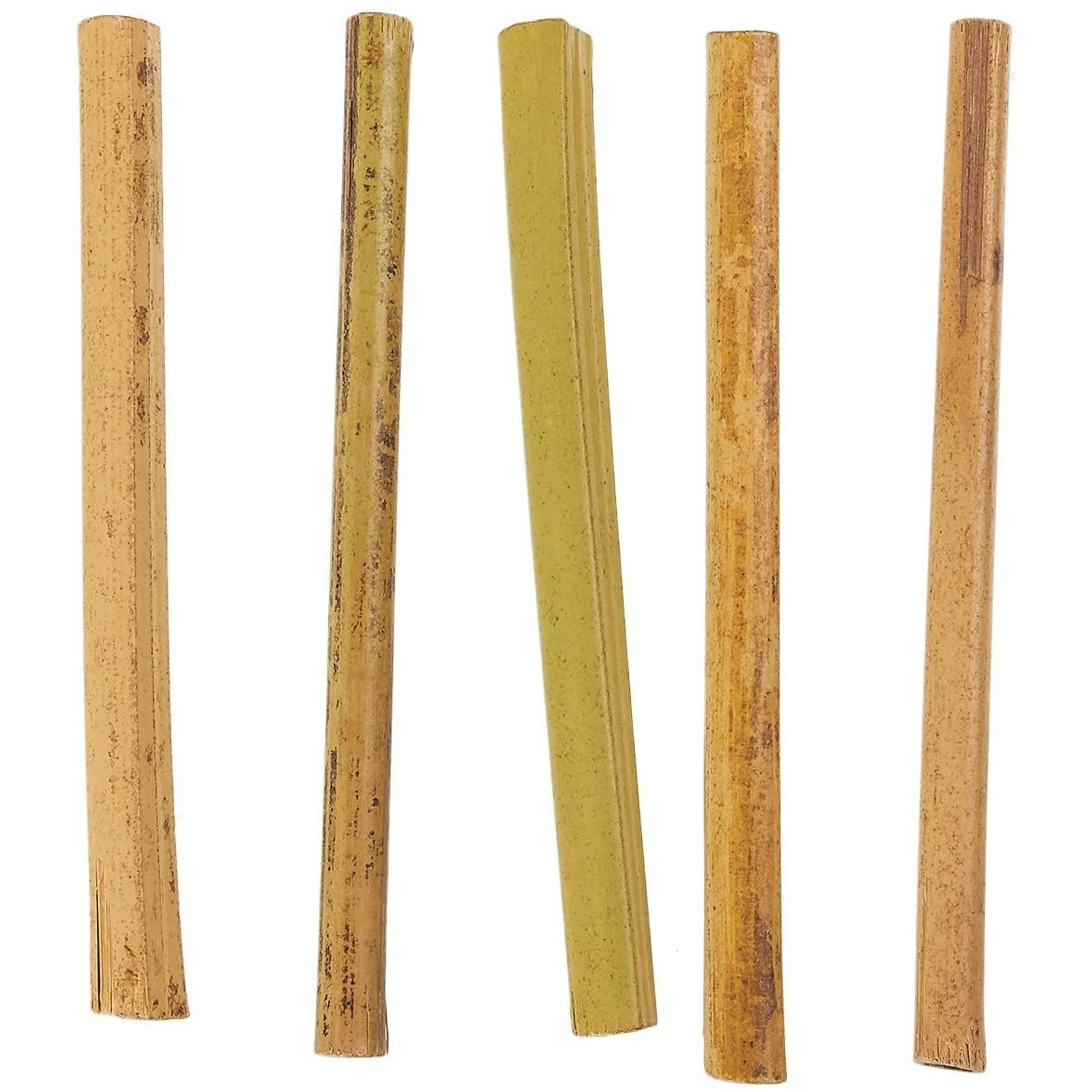 iA Crafts Bamboo Sticks, Bamboo Straws, Bamboo Stakes Craft Supplies, for Crafts and DIY, Natural Bamboo Color, 5.7” – 5.9” Long and 0.24”-0.28” in
