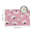 thumbnail image 3 of DouZhe Polyester Set de 4 Sets de Table, Rétro Rose Asiatique Ventilateurs de Main Modèle Résistant à la Chaleur Place Mats pour Table à Manger, 12 x 18 Po, 3 of 6