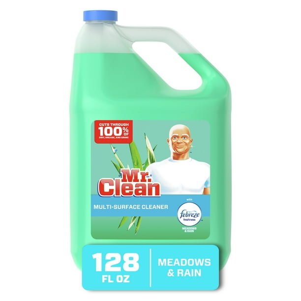 Mr. Clean Liquid All Purpose Cleaner, Meadows and Rain, 128 fl oz ...