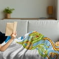 thumbnail image 3 of Egyptian Print Soft Flannel Fleece Throw Blanket, Contemporary Illustration of Egyptian Woman Pharaoh with Her Crown Queen, Cozy Plush for Indoor and Outdoor Use, 50" x 70", Multicolor, by Ambesonne, 3 of 5