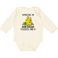 thumbnail image 3 of Inktastic Someone in San Diego Loves Me Boys or Girls Long Sleeve Baby Bodysuit, 3 of 5