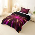 thumbnail image 2 of Manfei Abstract Starburst Light Twin Comforter Sets, Modern Neon Gradient Bedding Set, Pink and Orange, Black Reversible 2pcs, 1 Comforter and 1 Pillowcase, 2 of 6