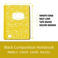 thumbnail image 4 of AUKSales Composition Notebook 9-3/4" x 7-1/2", Wide Ruled | Case Pack of 48 | Marble Cover -100 Sheets | Ideal for bulk buyers, retailers and wholesalers | Yellow, 4 of 6