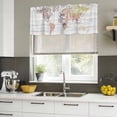 thumbnail image 5 of 2 Pack Valances for Windows, World Map Window Valances for Living Room/Bedroom/Bathroom, Farmhouse Abstract Illustration Wooden Grain Light Filtering Kitchen Curtain Valance 42"W x18" L, 5 of 9