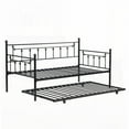 thumbnail image 4 of Full Size Metal Platform Bed Frame with Trundle,No Box Spring,Black,Suitable for Bedroom, 4 of 13
