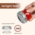 thumbnail image 3 of Mini Mason Jars Bulk 4oz 16PCS, Regular Mouth Mason Jar with Lids and Seal Bands, Small Glass Canning Jar for Spice, Jam, Honey, Jelly, Dessert, Shower Wedding Favors, DIY Candles Decor, 3 of 8