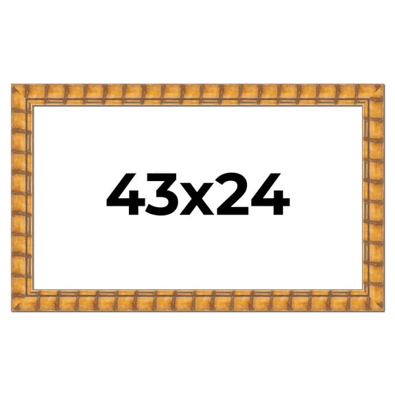 43x24 Frame Beige Real Wood Picture Frame Width 3 inches | Interior Frame Depth 0.5 inches |