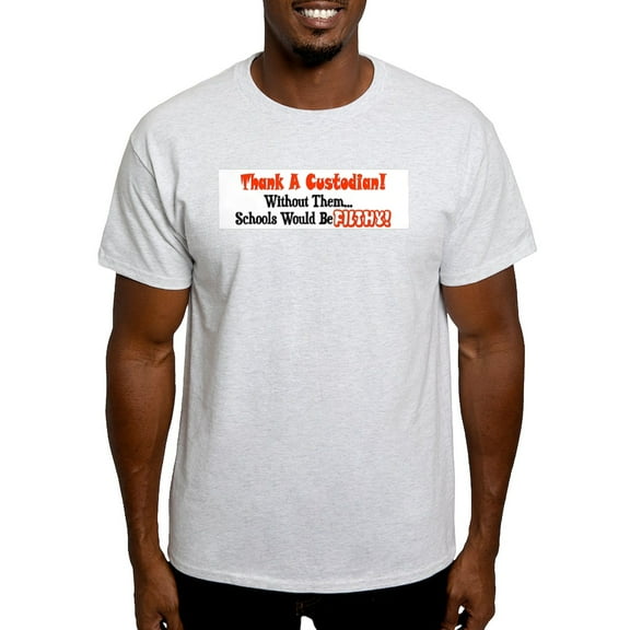 CafePress - Thankacustodian T Shirt - Men's Classic Graphic T-Shirt