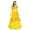 Jaune, variante sur HAWEE Robe de Princesse pour Femmes Belle Superposée Halloween Fête Jaune Costume Robe de Bal avec Gants